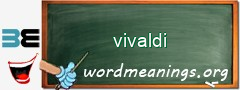 WordMeaning blackboard for vivaldi